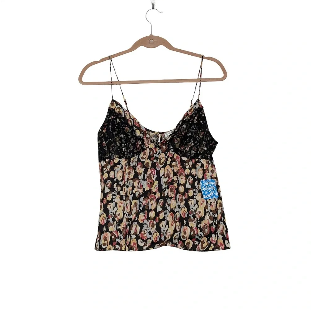 NWT Free People Little Dreams Printed Lace Camisole